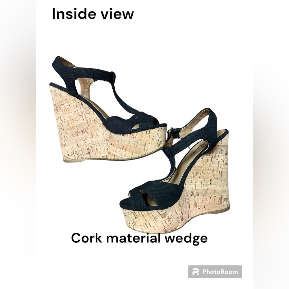 SODA T STRAP PLATFORM WEDGE HEEL - Picture 3 of 8